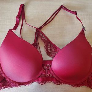 NWT La Senza Front Close Push Up Bra - Red 36C